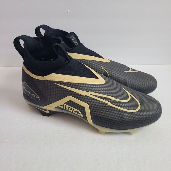 Nike Alpha Menace Elite 3 Football Cleats DM1792-001 Size 13 Black Team Gold main image 6